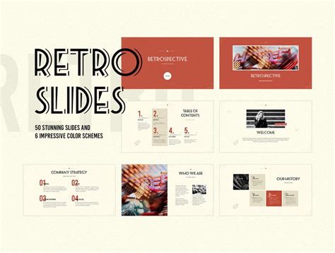 Retro PowerPoint Templates 的图像结果