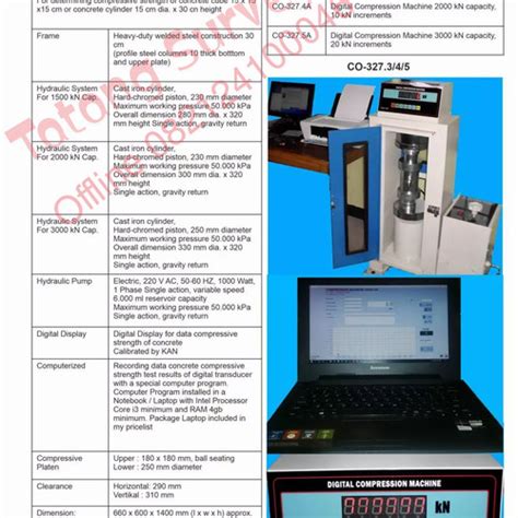 Promo Compression Machine 2000 kN capacity/ ALAT UJI KUAT BETON 2000KN ...