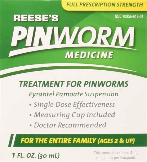 Buy Reeses pinworm medicine full prescription strength liquid - 1 Oz ...