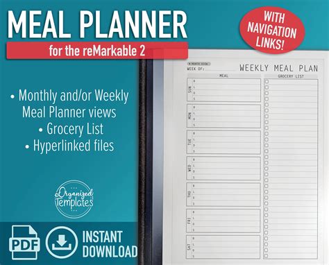 Remarkable 2 Planner Templates - Content Calendar Template