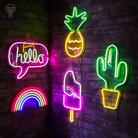 Multi-Colored Rainbow Wall Sign for Cool Light - Neon Wall Sign and LED ...