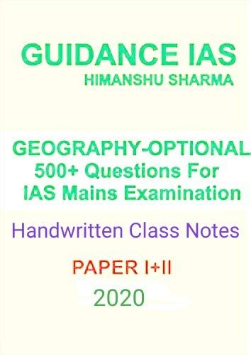Handwritten Class Notes of 500 plus Questions [Guidance IAS] [Himanshu ...