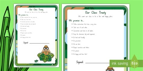 Explorer-Themed Class Agreement Display Poster - Twinkl