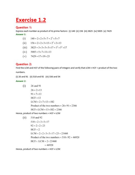 Image result for Class 10 Math Chapter 1 Exercise 1.2