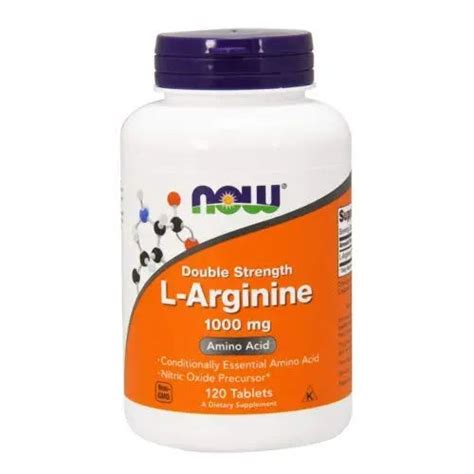 NOW L-ARGININE 1000 MG 120 TABS - India's Leading Genuine Supplement ...