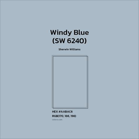 Sherwin Williams Windy Blue (SW 6240) Paint - color codes, matching ...