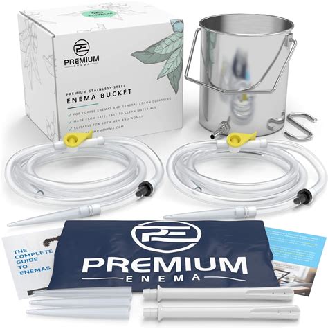 Amazon.com: PE Stainless Steel Enema Bucket Kit. Suitable for Coffee and Water Colon Cleansing ...