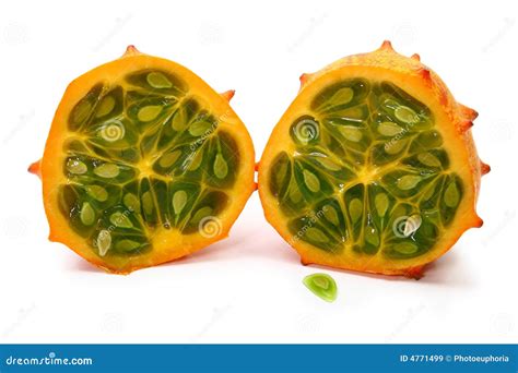 Kiwano or African Horned Melon Stock Image - Image of inside, unusual ...