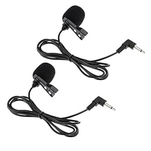 bnf® 2Pack Clip On Microphone Hands Free Wired Undirectional Condenser ...