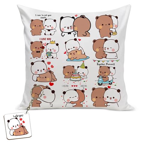 Buy Cotton Bubu Dudu Cushion Love Gift For Birthday | Gift For Wife ...