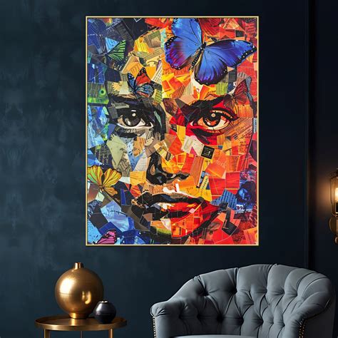 Floral Butterfly Woman Cotton Canvas Wall Painting – Vibecrafts