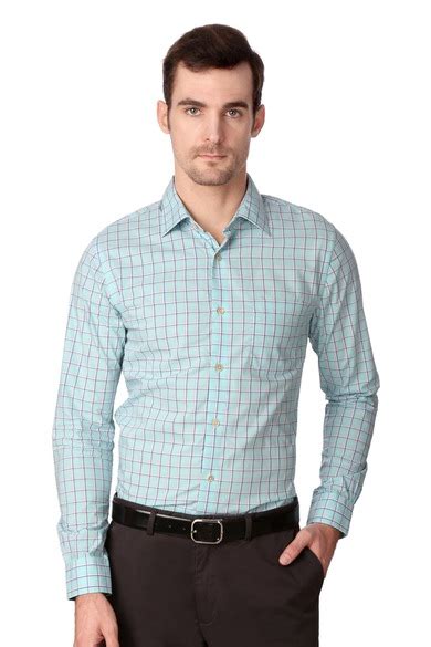 Buy Men Blue Regular Fit Business Casual Full Sleeves Formal Shirt ...