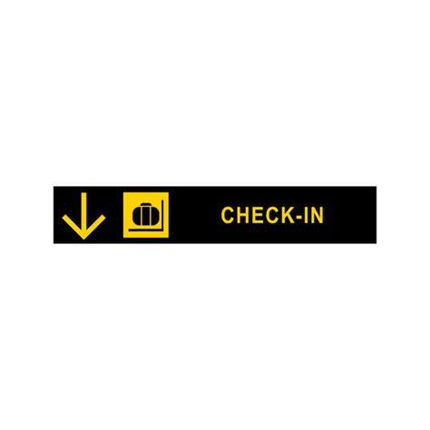 Directional Check-In Sign Wallpaper for Public Spaces, Size ( 30x6 ) I ...