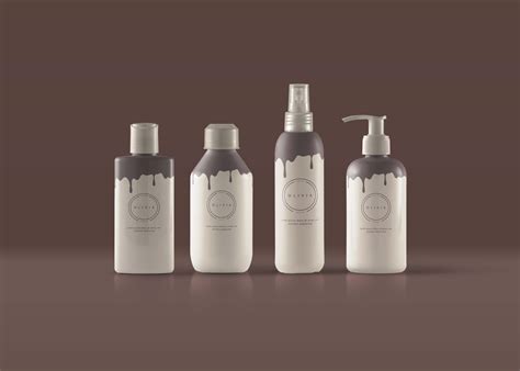 Free Cosmetic Bottles Mockup