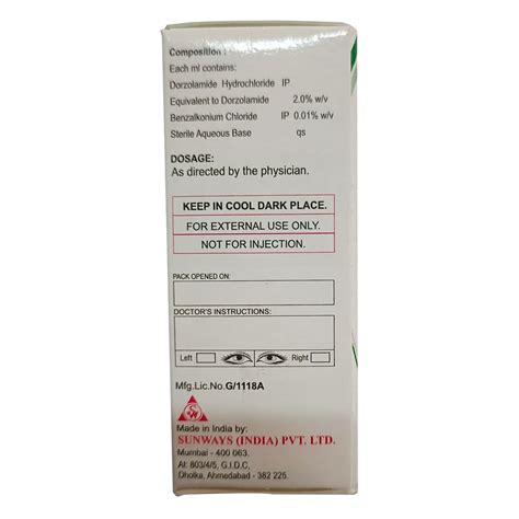 Dorsun Eye Drops 5 ml | Uses, Side Effects, Price | Apollo Pharmacy