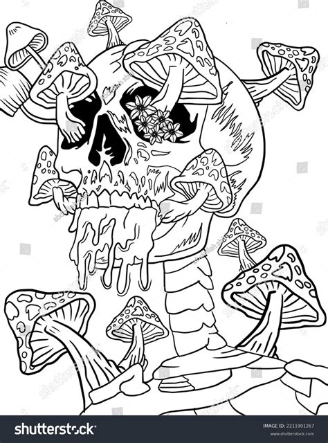 Stoner Trippy Coloring Page Fun Coloring Stock Vector (Royalty Free ...