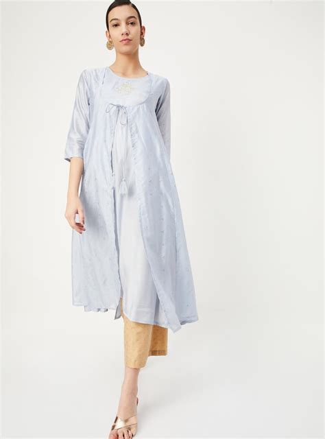 Buy Women Foil Printed Layered Kurta Online at just Rs. 1699.0 ...