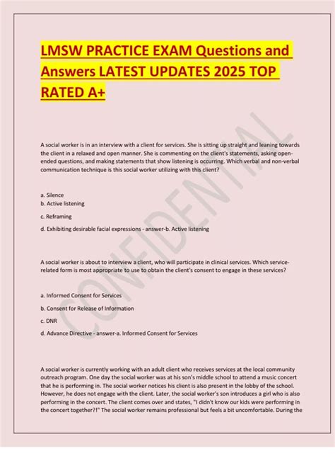 LMSW PRACTICE EXAM Questions and Answers LATEST UPDATES 2025 TOP RATED ...