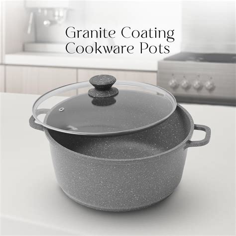 5 Piece Die-Cast Aluminium Cookware Set Grey Casserole Stock Cooking ...