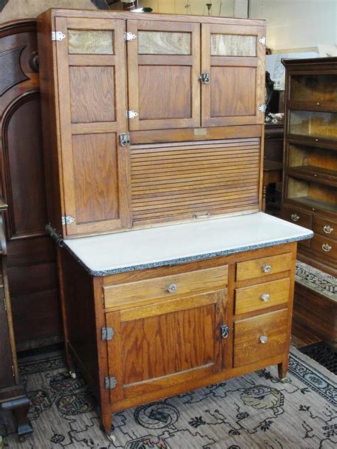 Original Finish 1920's Oak Sellers Kitchen Cabinet | Antique kitchen ...