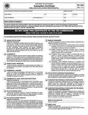 2010 Form UT USTC TC-721 - Blank Fillable Template | Fill Out, Print ...
