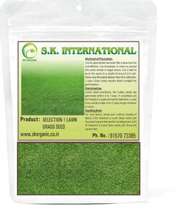 SK ORGANIC Selection 1 Lawn (Doob) Grass seeds for Garden and Farmhouse ...