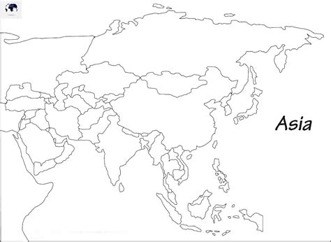 Blank Map of Asia - Blank World Map