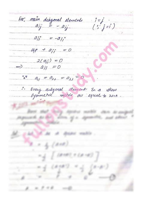 Image result for Skew Symmetric Matrix Example