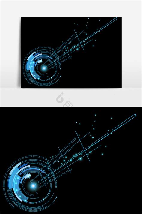蓝色科技感装饰矢量图PNG图片素材下载_蓝色PNG_熊猫办公