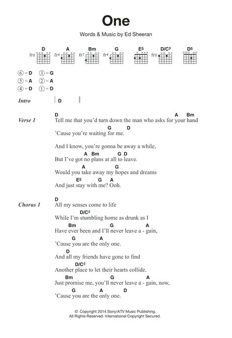 One by Ed Sheeran - Guitar Chords/Lyrics - Guitar Instructor