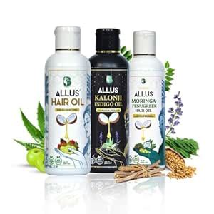 Buy ALLUS HAIR OIL | ALLUS KALONJI INDIGO OIL | ALLUS MORINGA-FENUGREEK ...