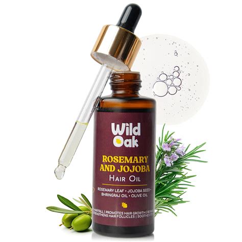 Buy WildOak Advanced Rosemary Jojoba Hair Oil for Hair Growth & Scalp ...