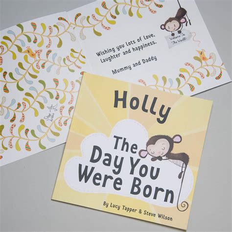 'the day you were born' personalised new baby book by fromlucy | notonthehighstreet.com