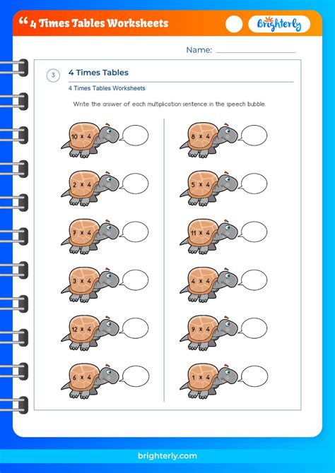 Free & Printable 4 Times Tables Worksheets for Kids [PDFs]