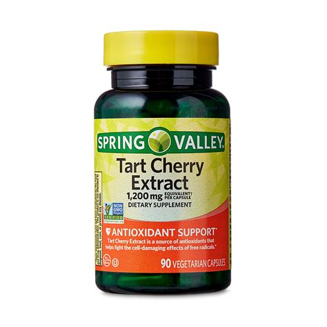 Spring Valley Tart Cherry Extract Dietary Supplement Vegetarian ...