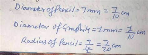 A lead pencil consists of a cylinder of wood with solid cylinder of ...