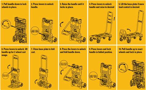 Stanley SXWT-FT585-SP 2-in-1 Steel Folding Truck, Handtruck(70kg ...
