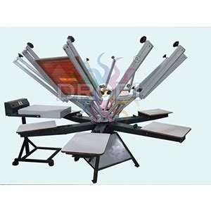 Manual 6 Color 6 Station T Shirt Printer