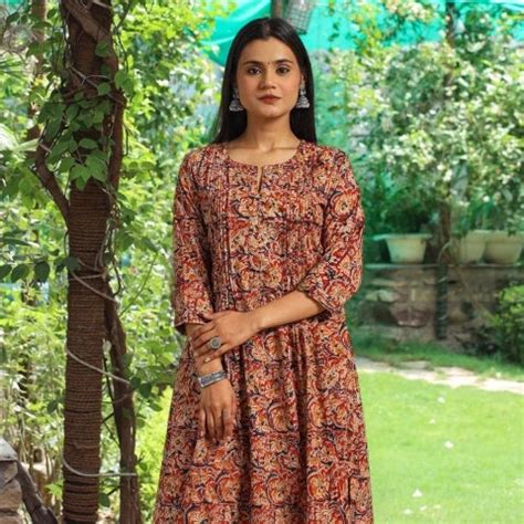 Kalamkari Kurtas & Kurtis - Buy Kalamkari Print Cotton Kurta For Women ...