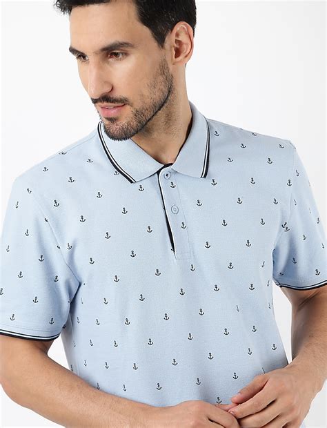 Buy Pure Cotton Printed Polo Neck T-Shirt at Marks & Spencer