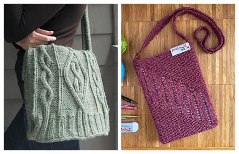 Knit Messenger Bag Free Knitting Patterns - Knitting Pattern