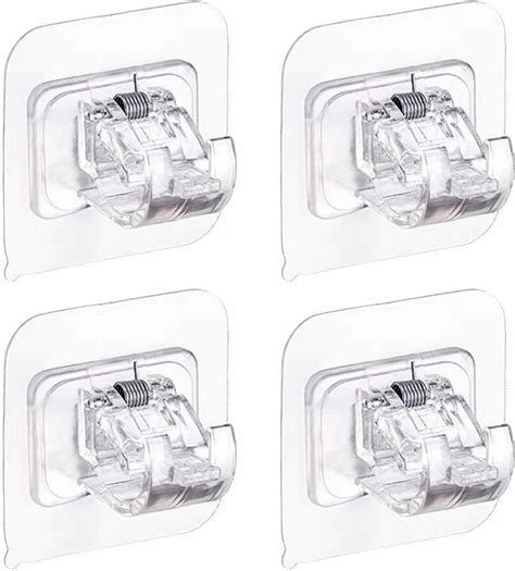 Drake Self Adhesive Drapery Hook Holders, Curtain Pole Wall Brackets ...