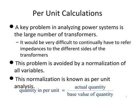 Image result for Per Unit System Examples