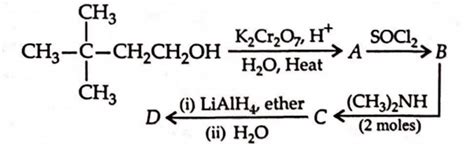 Identify product D in the following reaction sequence: