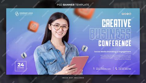Premium PSD | Creative Business Conference Banner Template