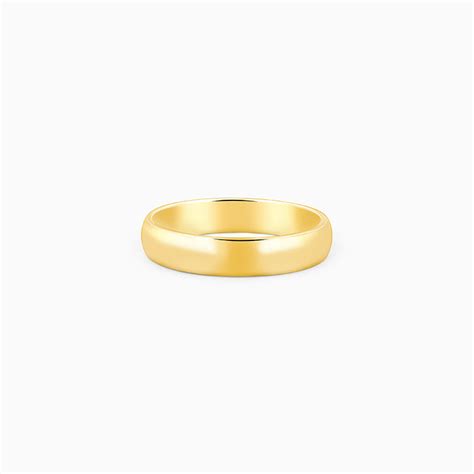 925 Silver Golden Classic Band For Him | Gift for Men | Ring Size 17 ...