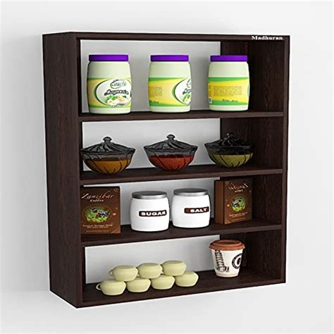Madhuran Largest, Engineered Wood Wall Hanging Kitchen Books Storage ...