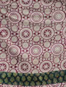 Plum Ivory Green Rust Ajrakh Block Printed Kurta - K18F622 – InduBindu