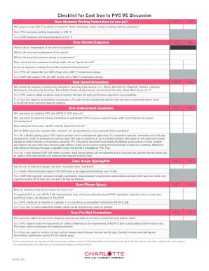 Value Engineering Checklist - Charlotte Pipe - Fill and Sign Printable ...