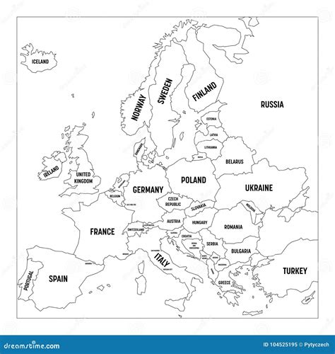 Europe Map Outline